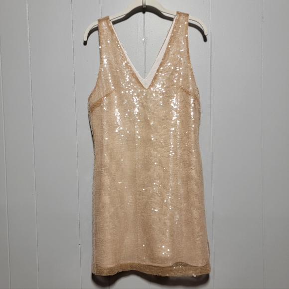 A New Day Cream Nude Sequin Sleeveless Dress 🦭 - Picture 1 of 4